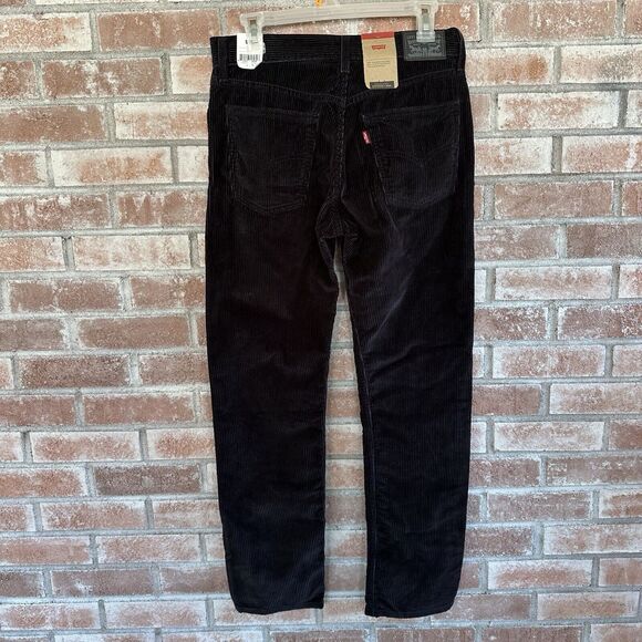 NWT Levi’s Straight Corduroy Jeans Pants Size 27 x 30 Black - Picture 4 of 9